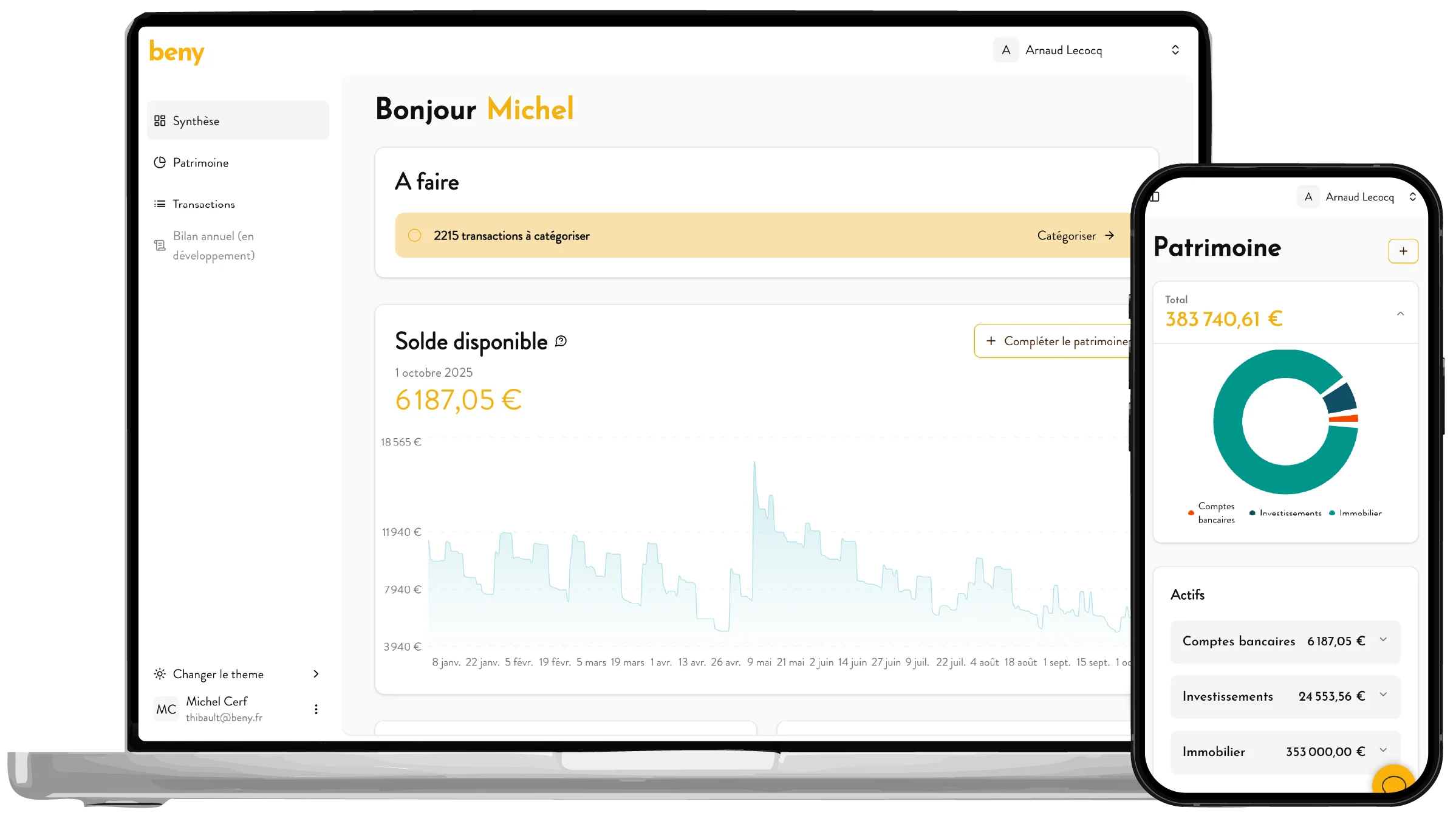 Capture d'écran de l'application Beny